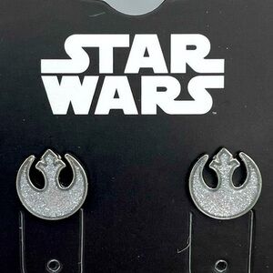 Star Wars Rebel Glitter Stud Earrings NWT